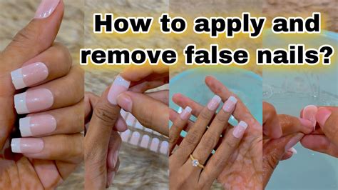 remove glued on false nails